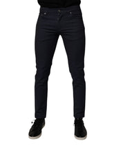 Dolce & Gabbana Dark Blue Cotton Stretch Skinny Denim Jeans