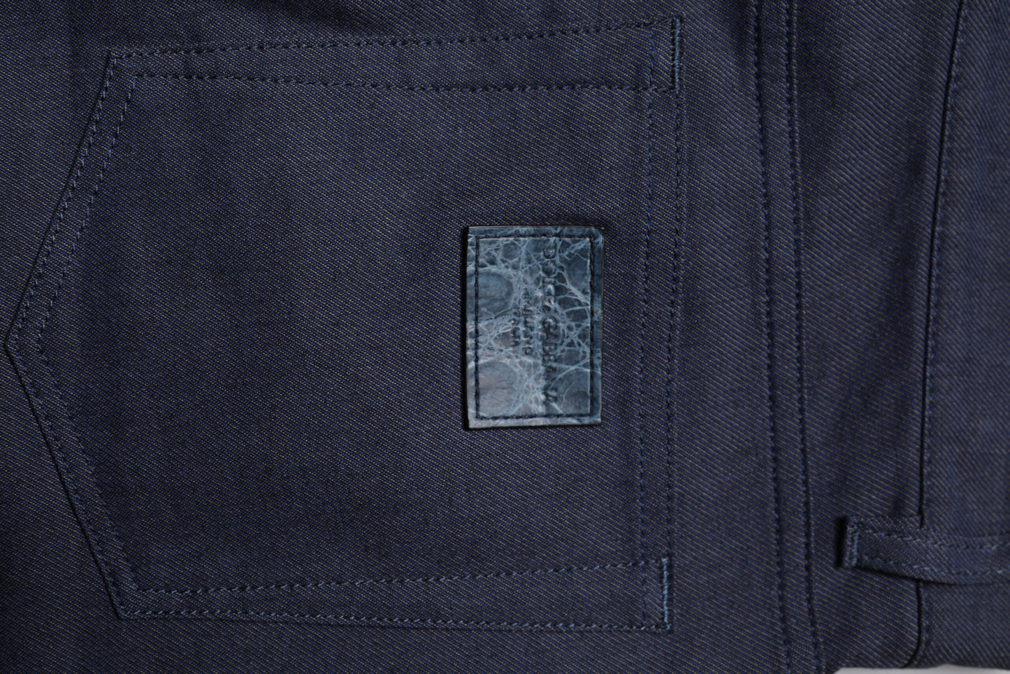 Dolce & Gabbana mörkblå bomullsstretchiga skinny denimjeans