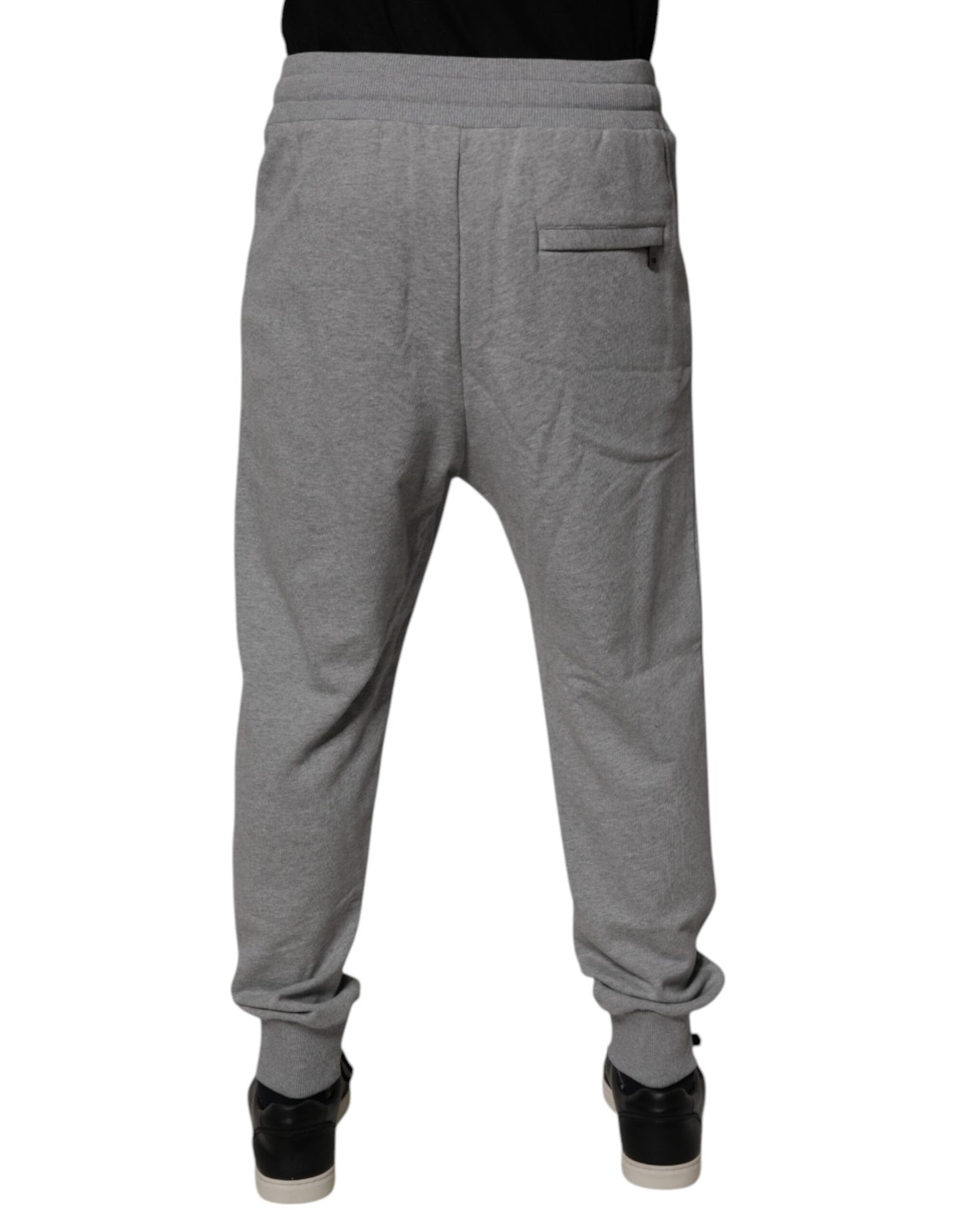 Dolce & Gabbana Grå Logotyp Bomull Herr Joggingbyxor