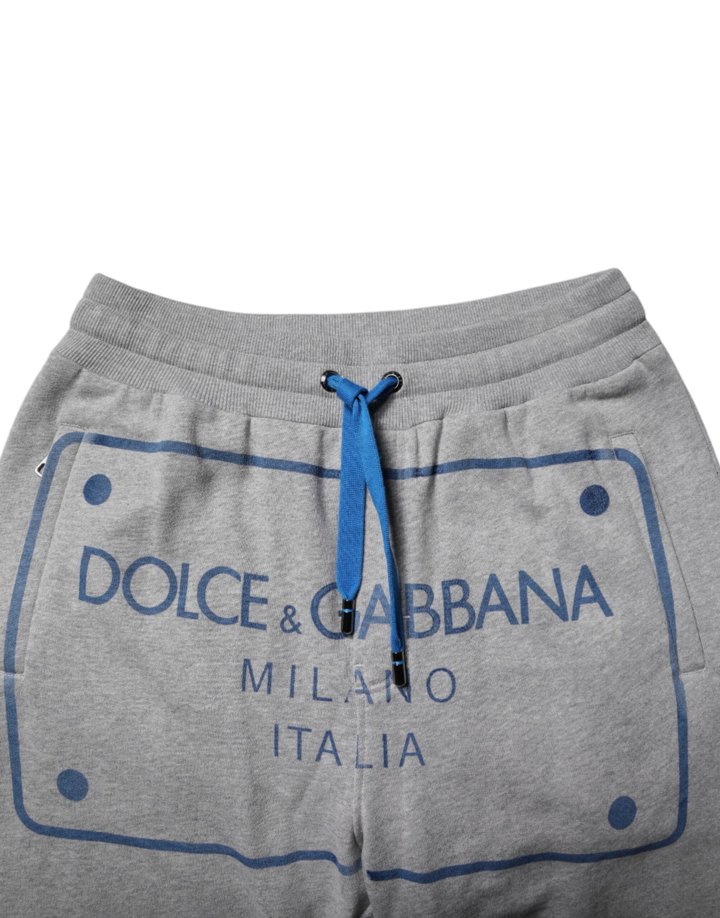 Dolce & Gabbana Grå Logotyp Bomull Herr Joggingbyxor