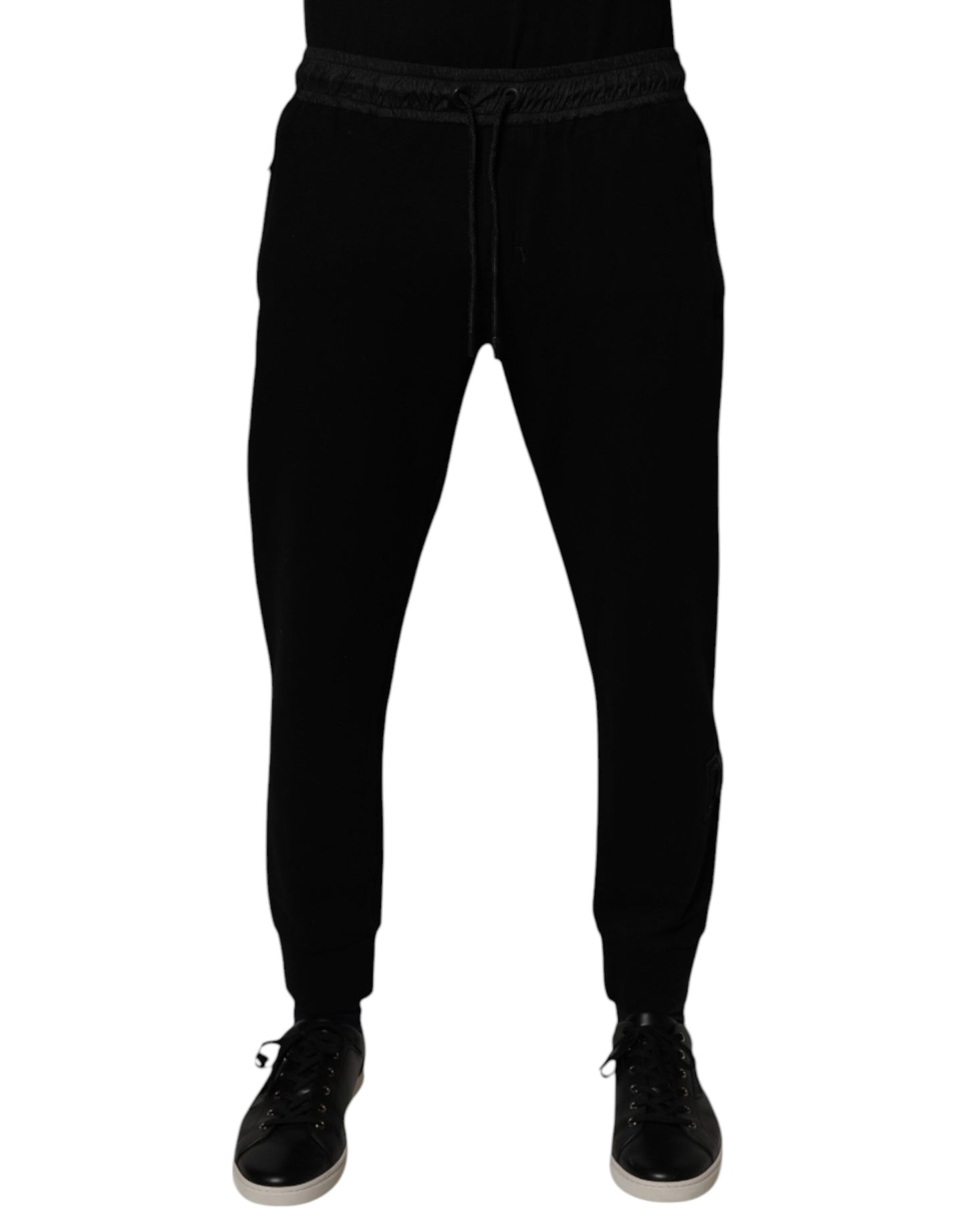Dolce & Gabbana Svarta Joggingbyxor i Bomullsblandning för Herrar