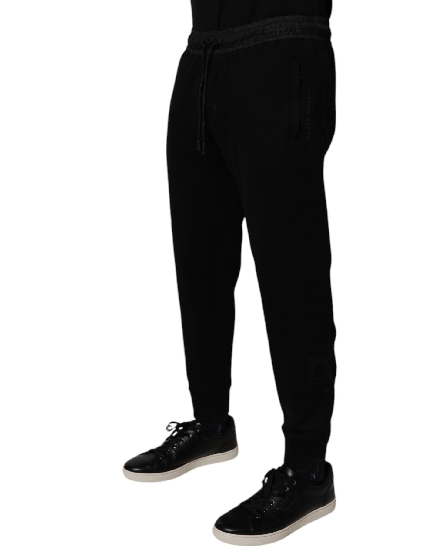 Dolce & Gabbana Svarta Joggingbyxor i Bomullsblandning för Herrar