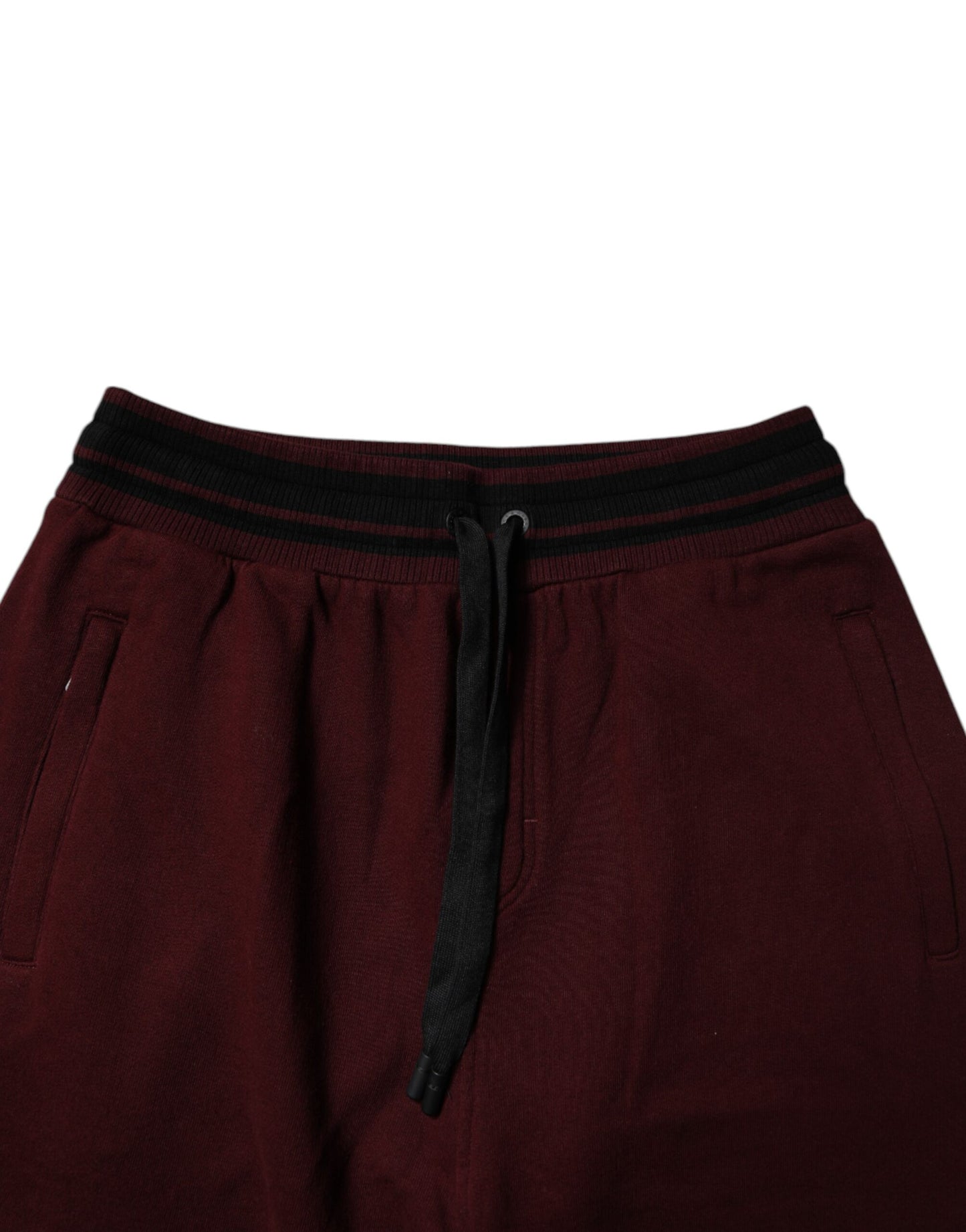 Dolce & Gabbana Bordeaux bomullsjogger herr mjukisbyxor