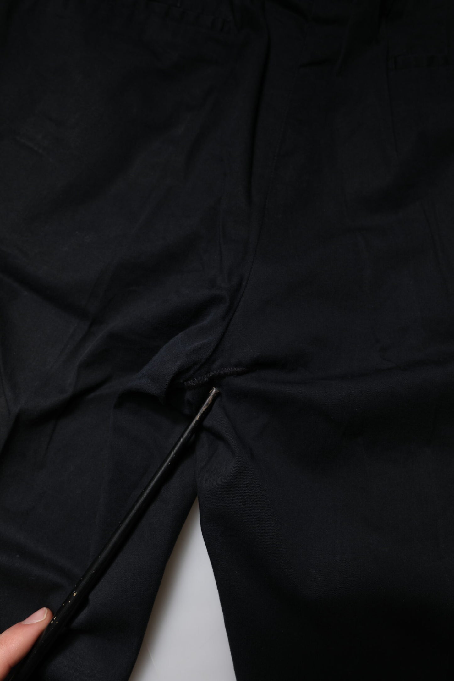 Dolce & Gabbana Svarta Bomulls Stretchiga Slimklänningar Formella Byxor