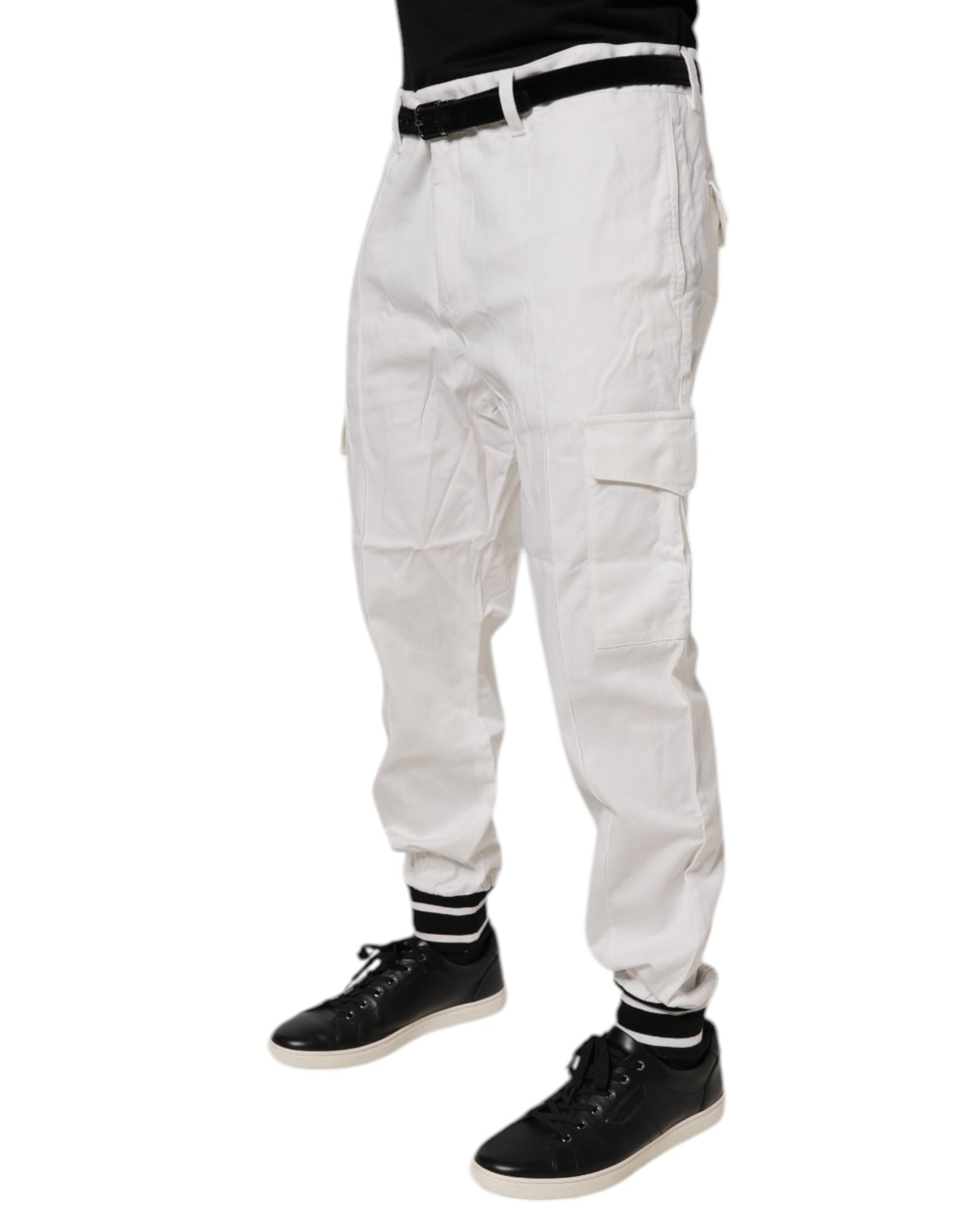Dolce & Gabbana Vita Bomull Jogger Cargo Skinny Byxor