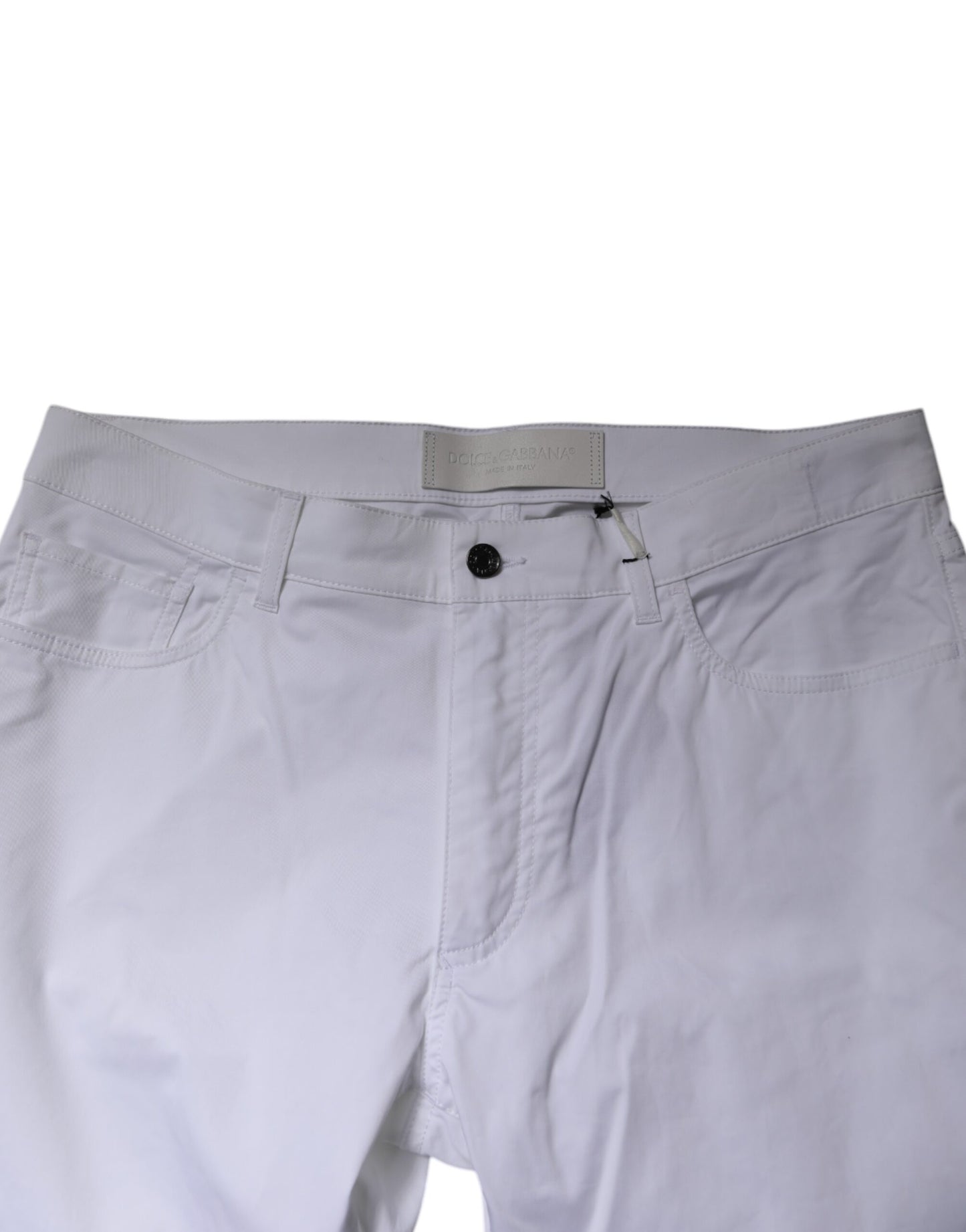 Dolce & Gabbana Vita Bomulls Stretchiga Skinny Klänning Formella Byxor