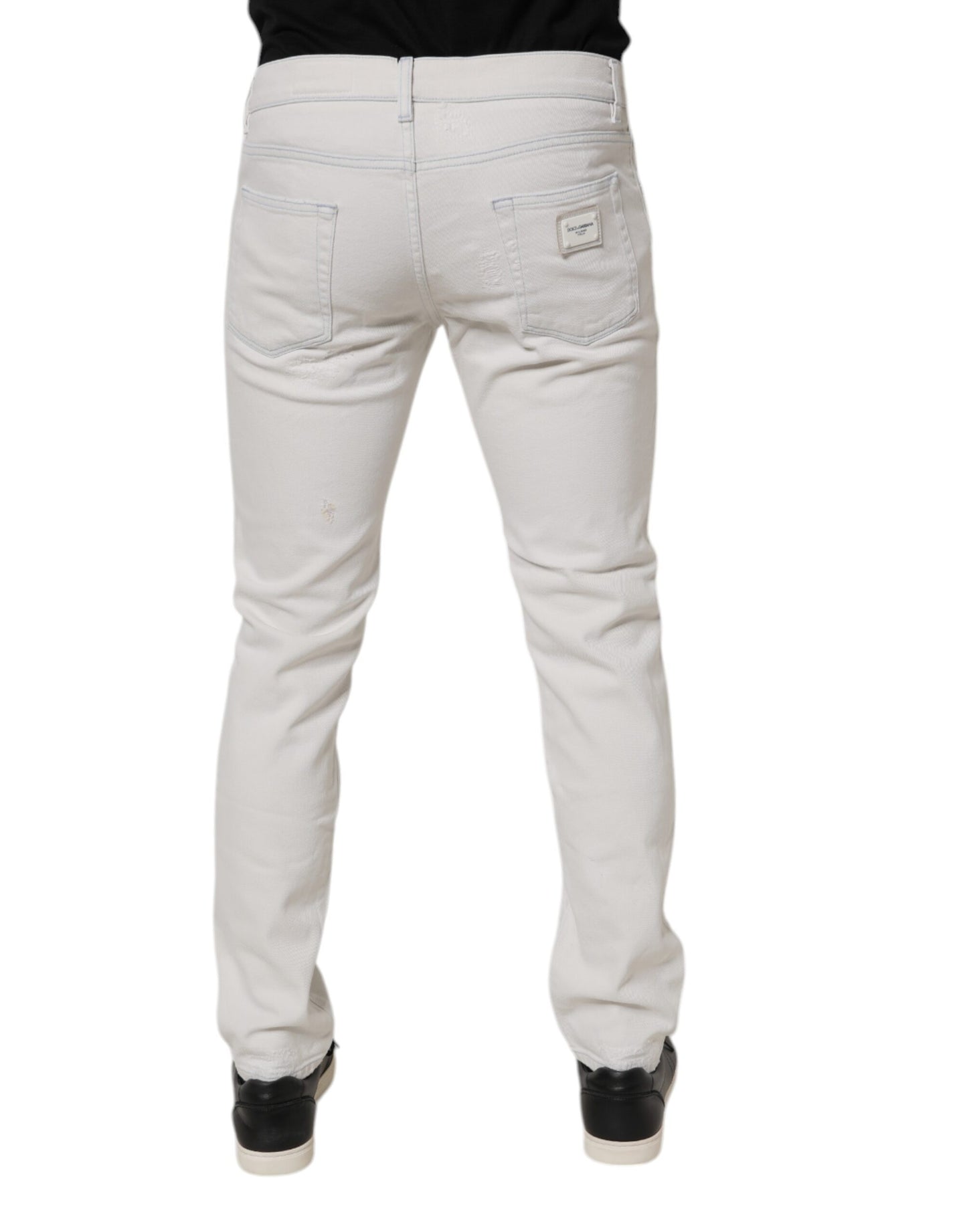 Dolce & Gabbana Vita Bomullsstretchiga Skinny Slim Denim Jeans