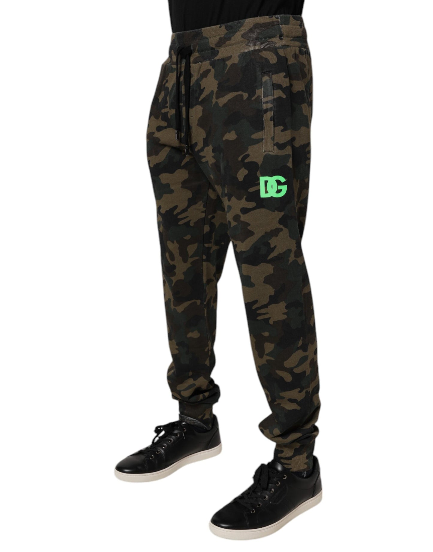Dolce & Gabbana Flerfärgade Kamouflage Jogger Träningsbyxor Byxor