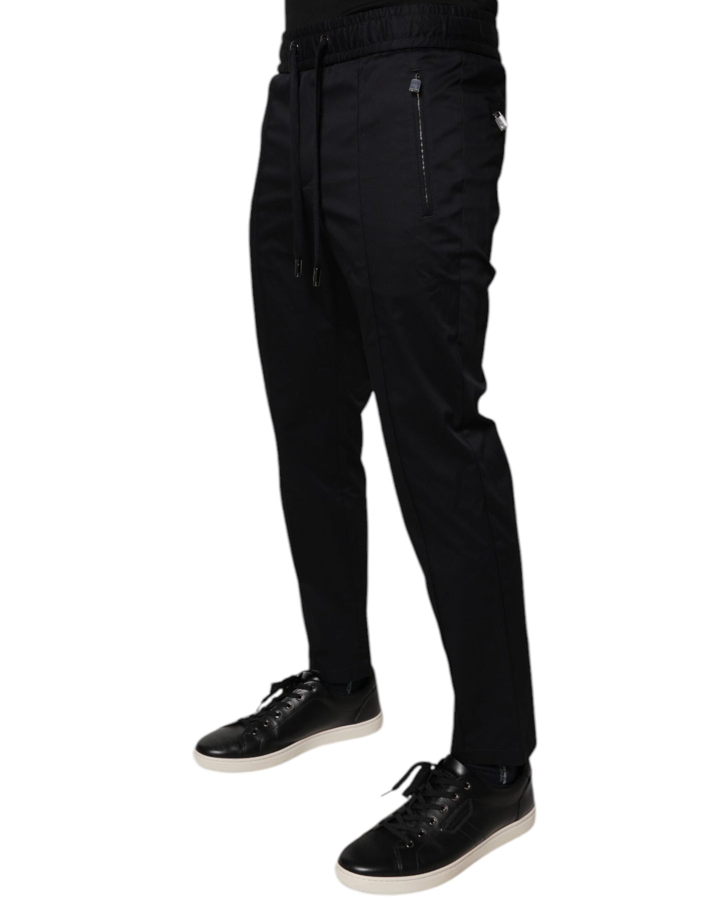 Dolce & Gabbana Mörkblå Bomull Herr Jogger Träningsbyxor