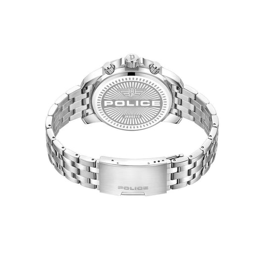 Polis grå rostfritt stålklocka