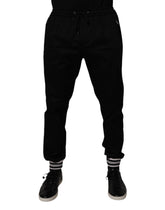 Dolce & Gabbana Black Cotton Stretch Jogger Sweatpants Pants