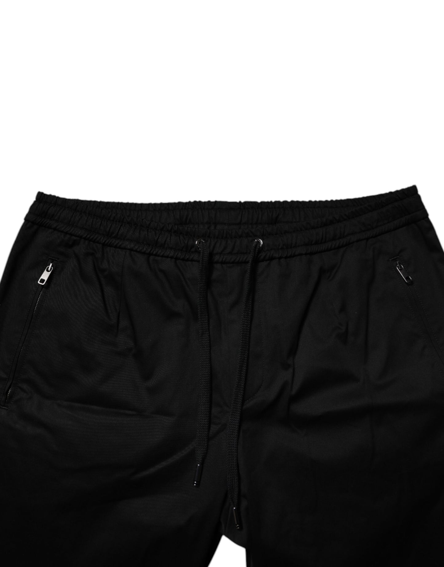 Dolce & Gabbana Svarta Joggerbyxor i Bomull med Stretch