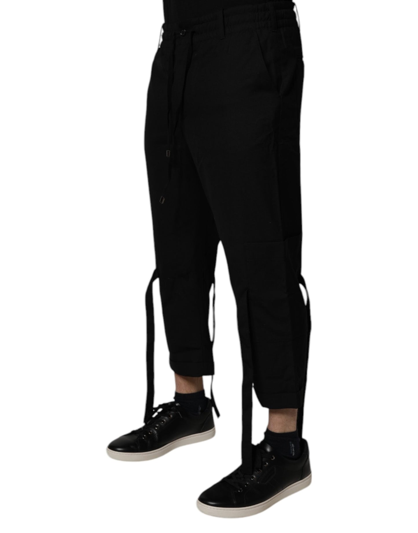Dolce & Gabbana Svarta Polyester Herrbyxor