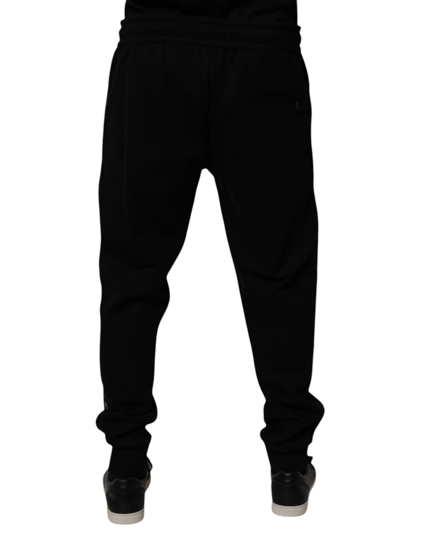 Dolce & Gabbana svarte joggebukser i bomullsblanding