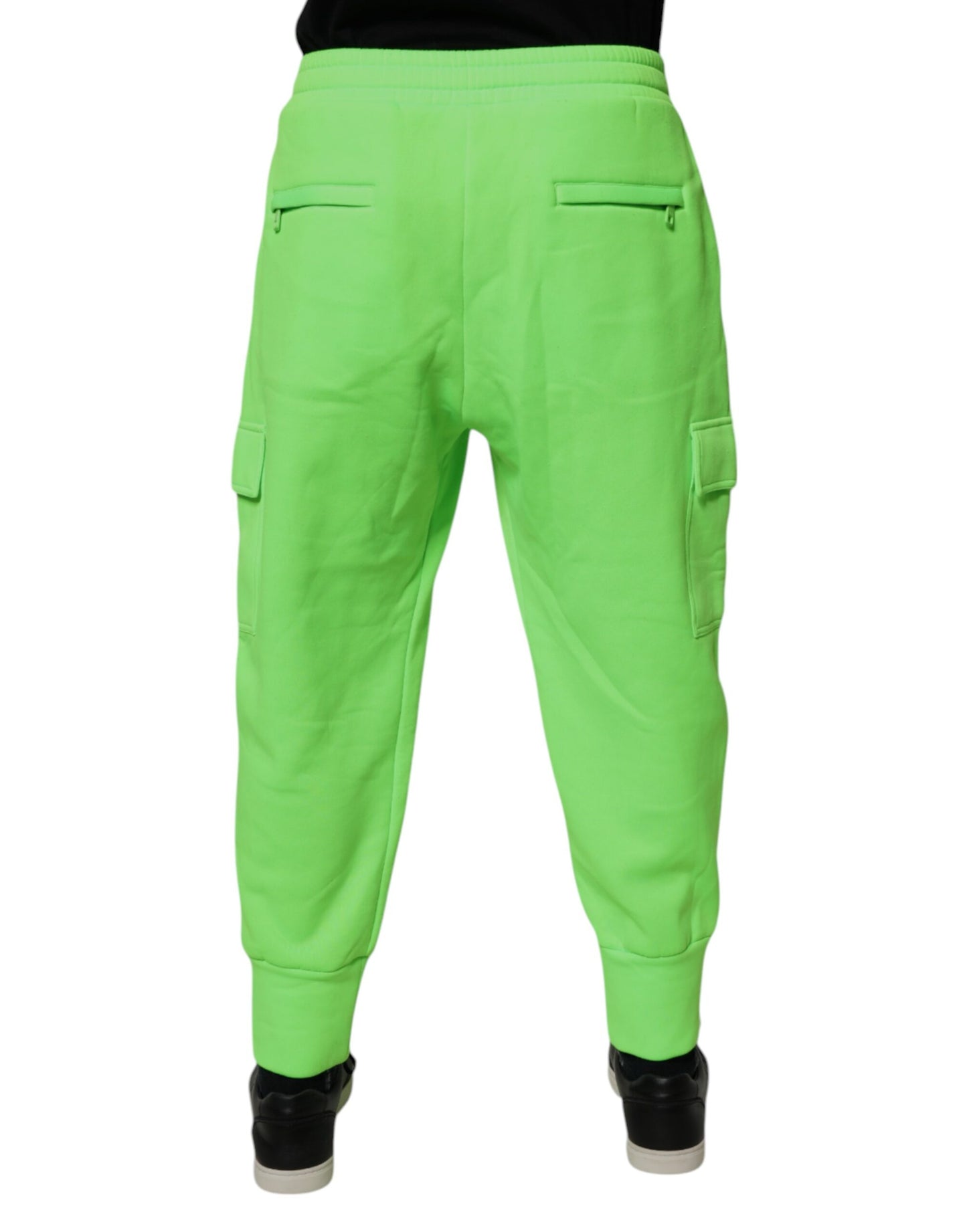 Dolce & Gabbana Neongrønne Cargo Jogger Herre Joggebukser Bukser