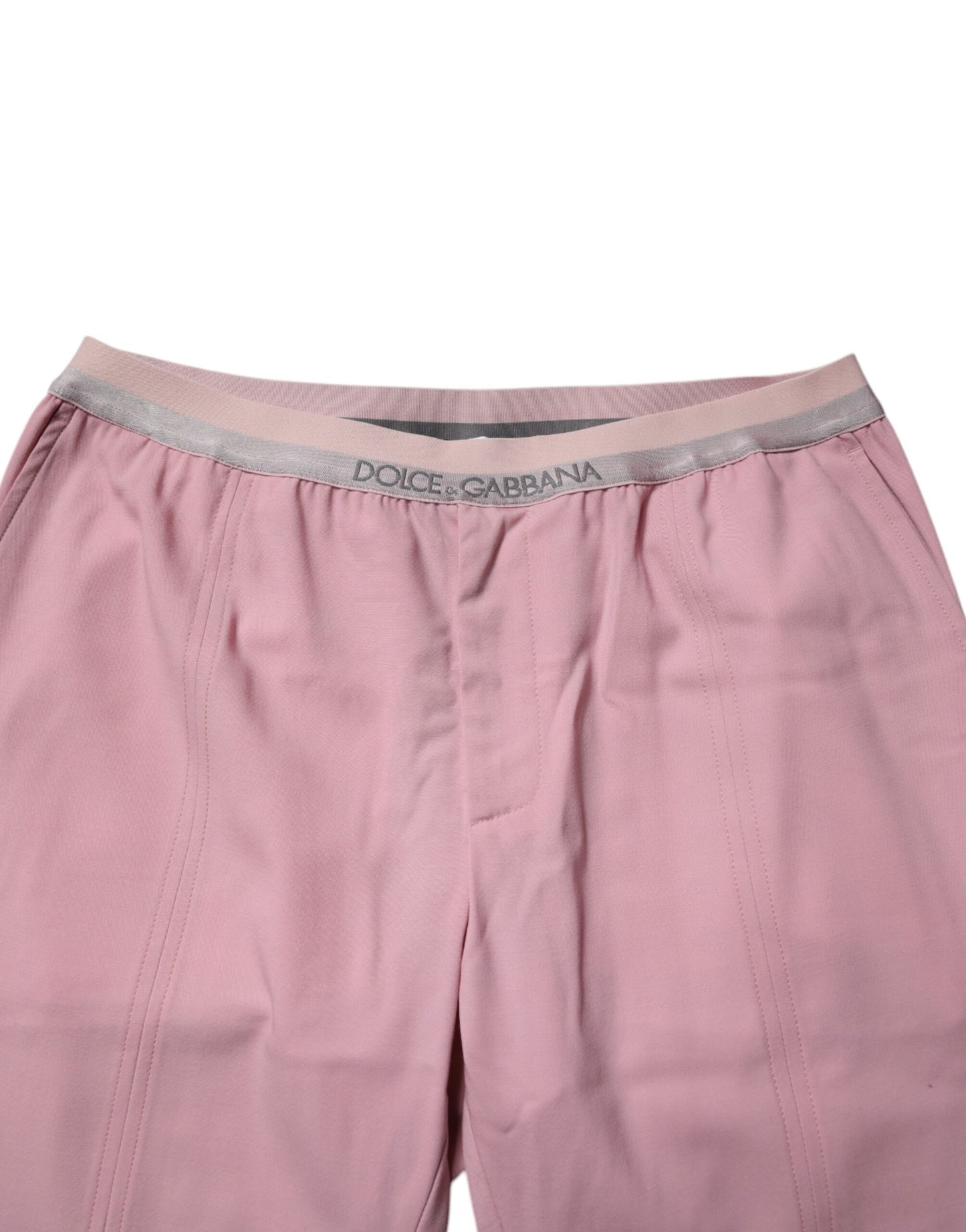 Dolce & Gabbana Rosa Bomullsstretchchinobyxor