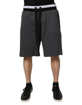 Dolce & Gabbana Dark Gray Cotton Bermuda Sweatshorts Shorts