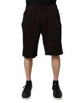 Dolce & Gabbana Bordeaux Cotton Bermuda Sweatshorts Shorts