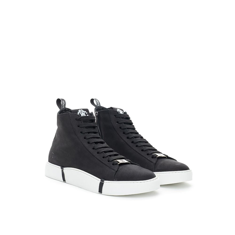 Roberto Cavalli Eleganta Mockasneakers i Chic Svart