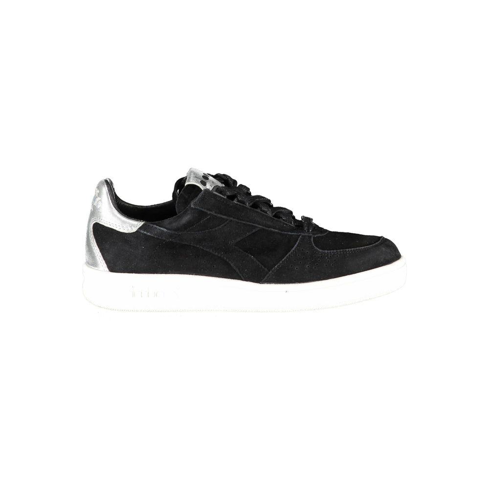Diadora svarta lädersneakers för kvinnor