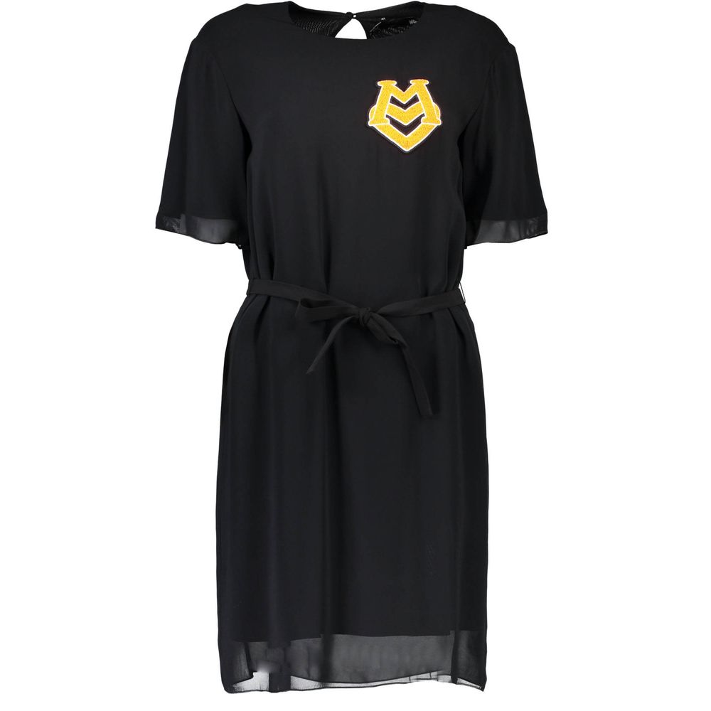 Love Moschino Svart Klänning Med Andra Fiber Dam