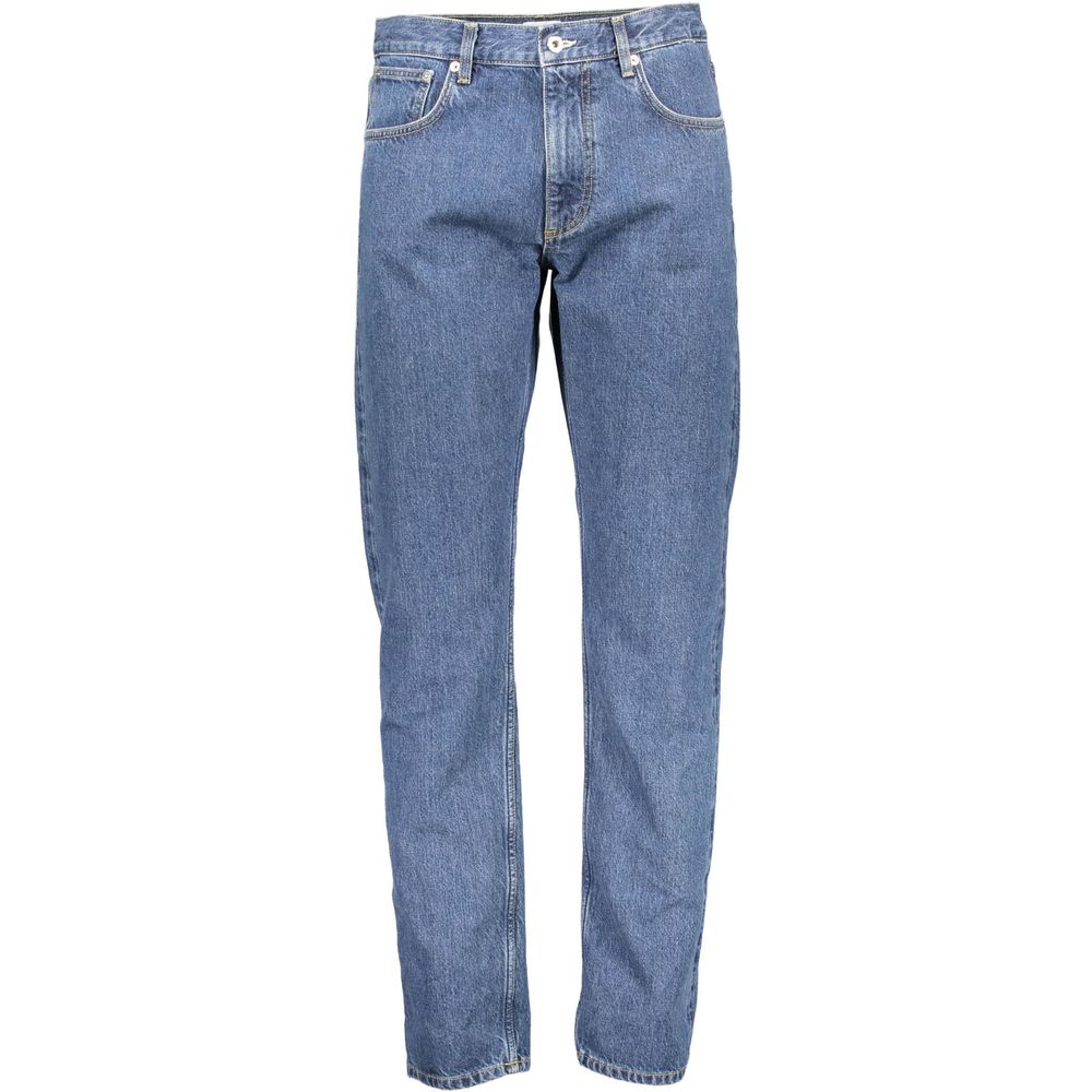 Blå bomullsjeans för män