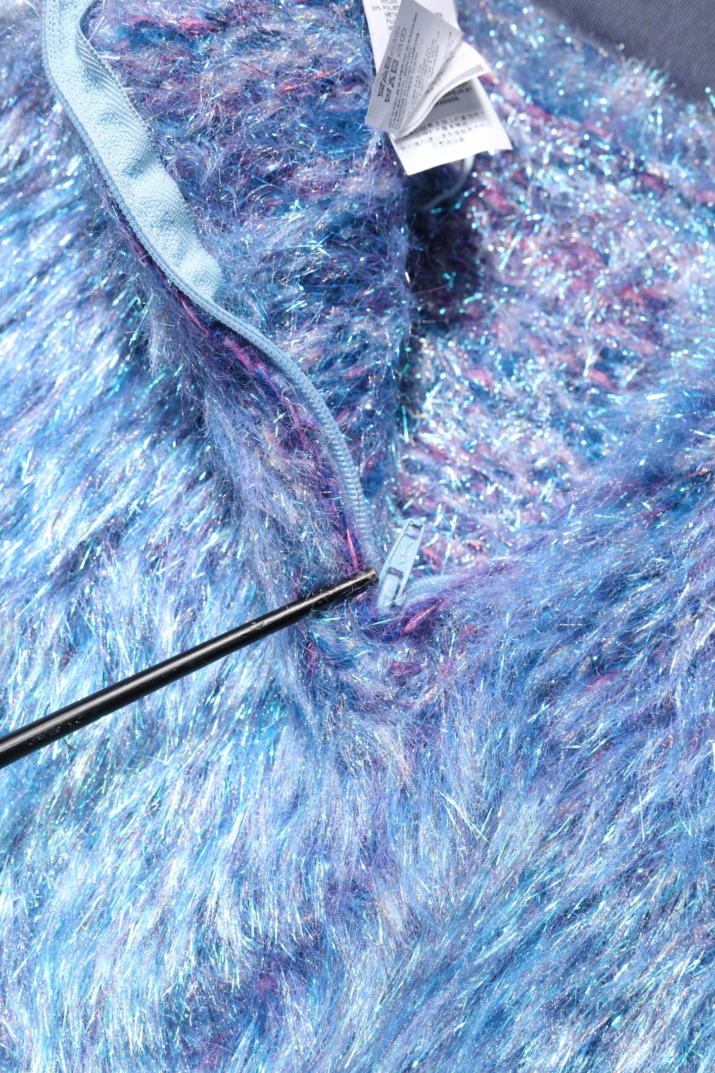 Dolce & Gabbana flerfarget plysjstoff miniskjørt med høy midje