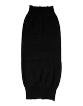 Dolce & Gabbana Black Cashmere Knitted Neck Warmer Foulard Scarf