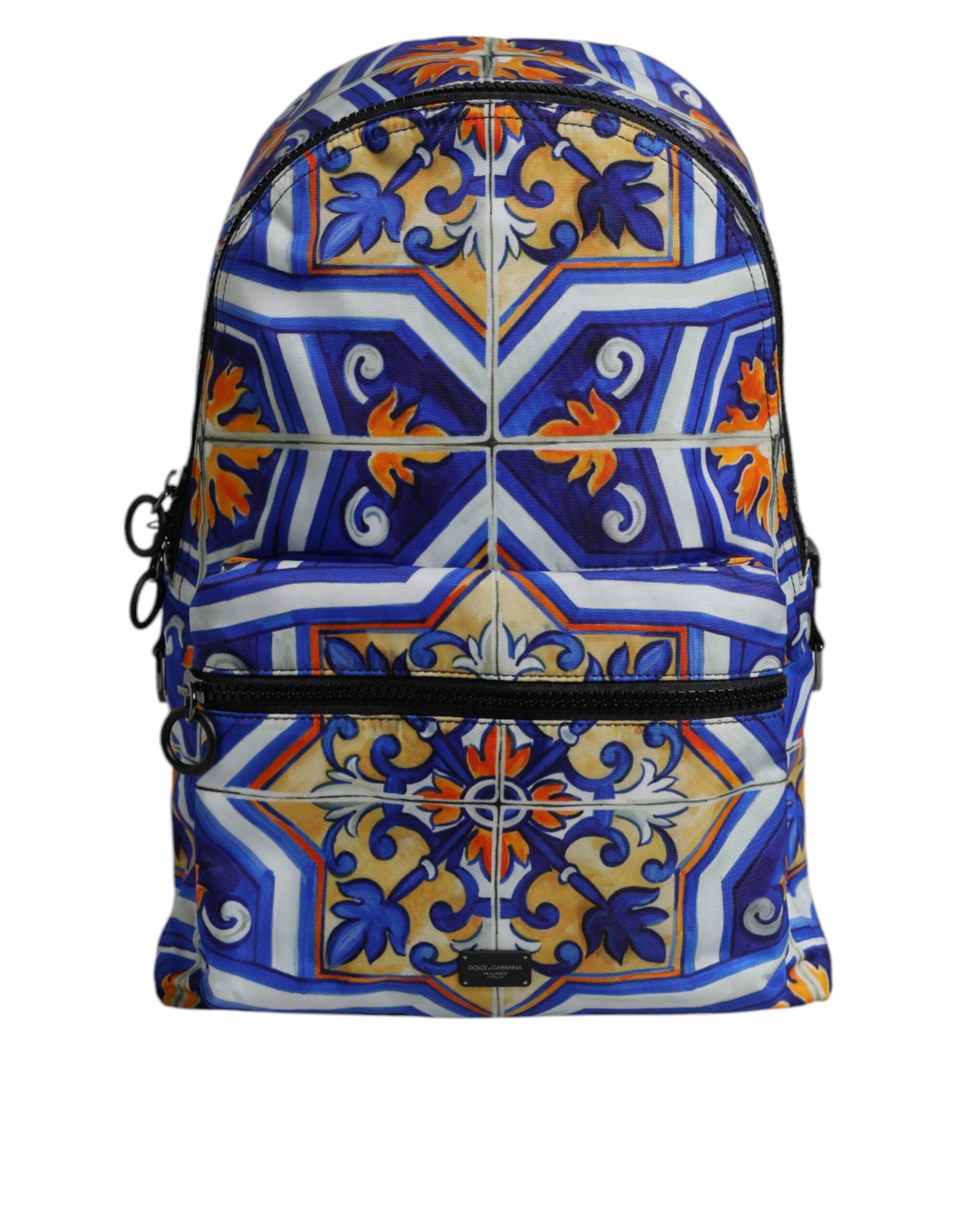 Flerfarget Majolica-trykk Nylon reiseryggsekkveske