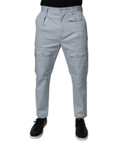 Dolce & Gabbana Lyseblå Bomull Cargo Tapered Pants