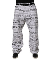 Dolce & Gabbana White Logo Print Straight Men Denim Jeans