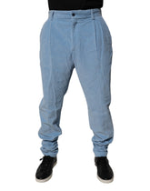 Dolce & Gabbana Lyseblå Kordfløyelsbomull Skinny Denim Jeans