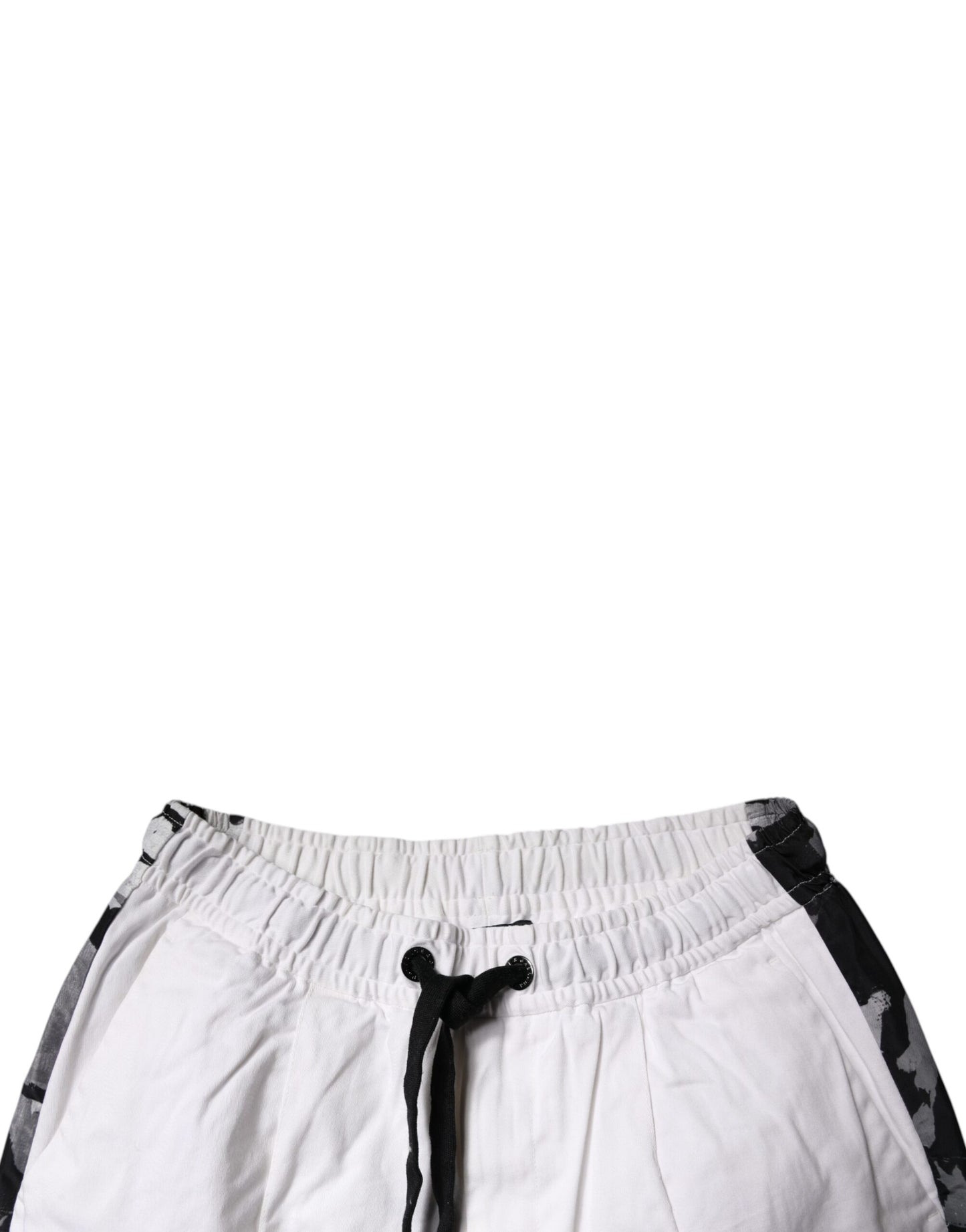 Dolce & Gabbana hvite bomulls cargo jogger joggebukser