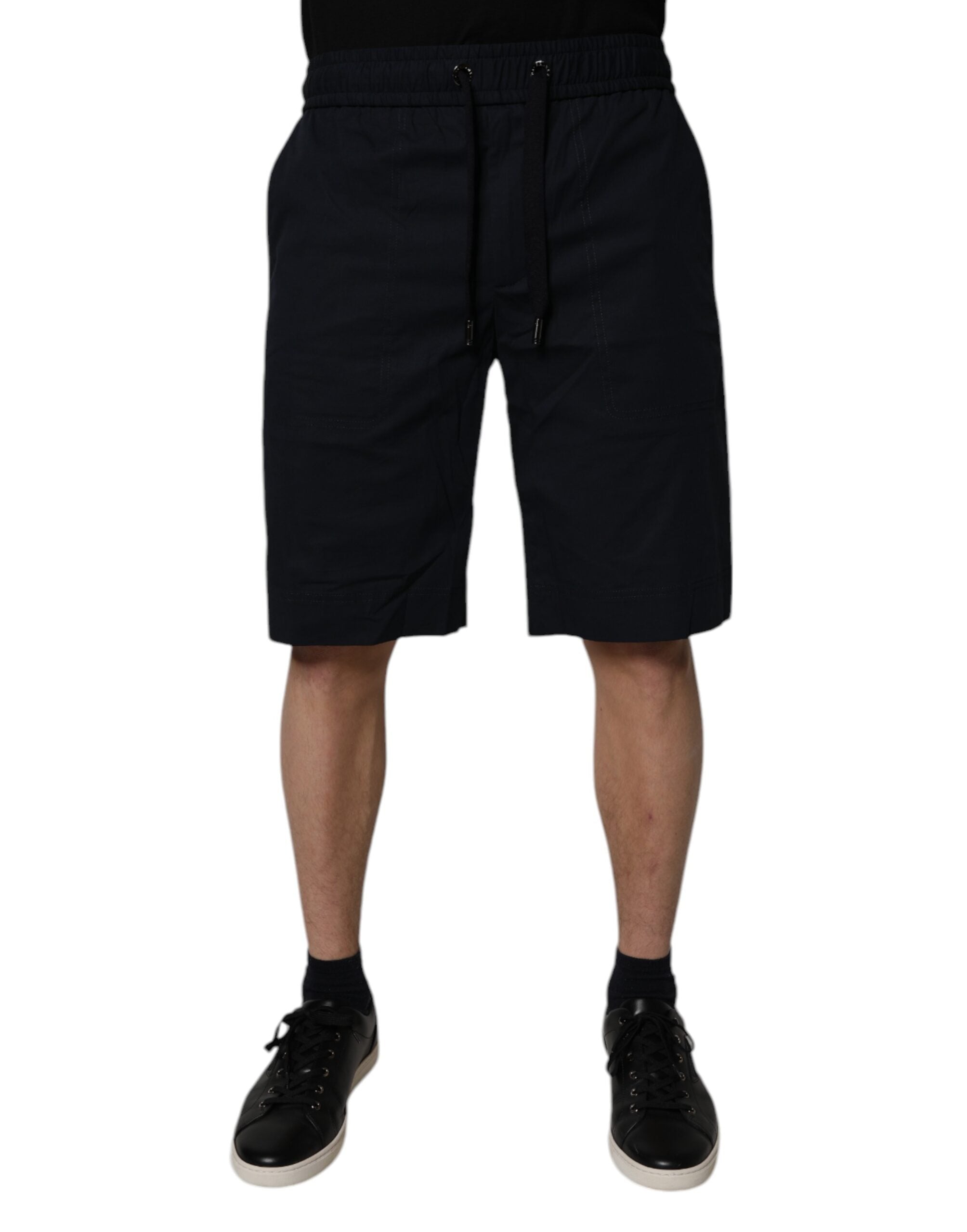 Svarta bomullsshorts för män Bermudashorts