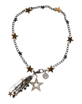 Dolce & Gabbana Silver Gold Brass Embellished Waist Chain Belt