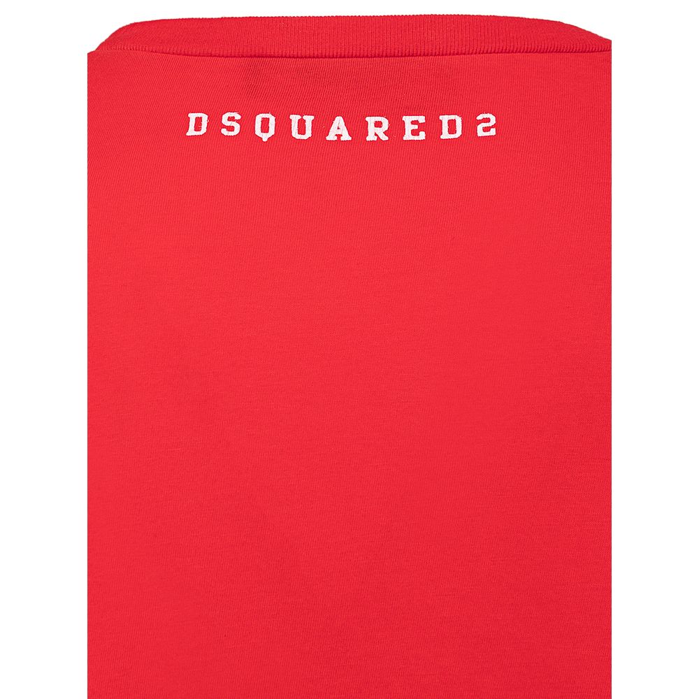 Röd bomulls-T-shirt