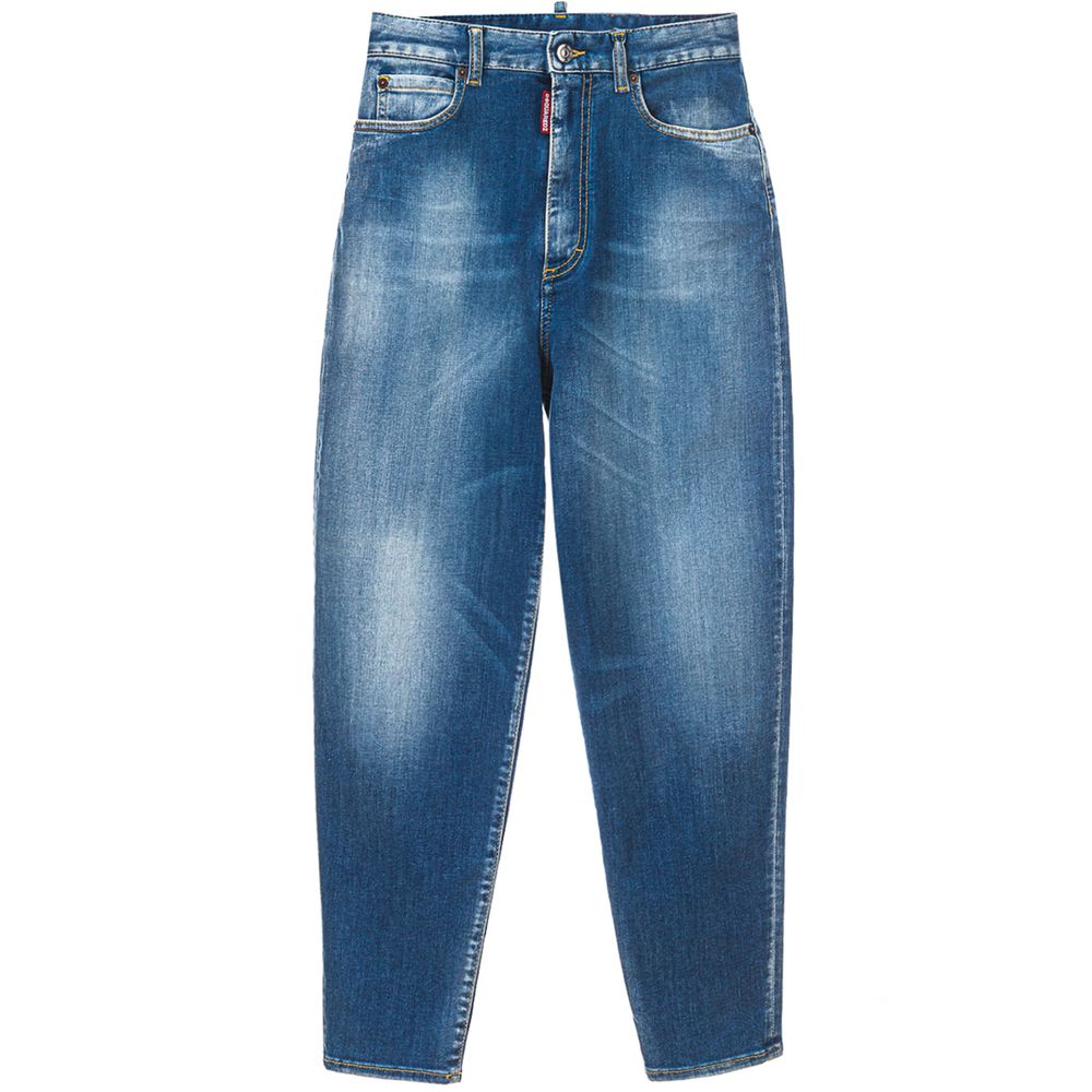 Blå bomullsjeans denim