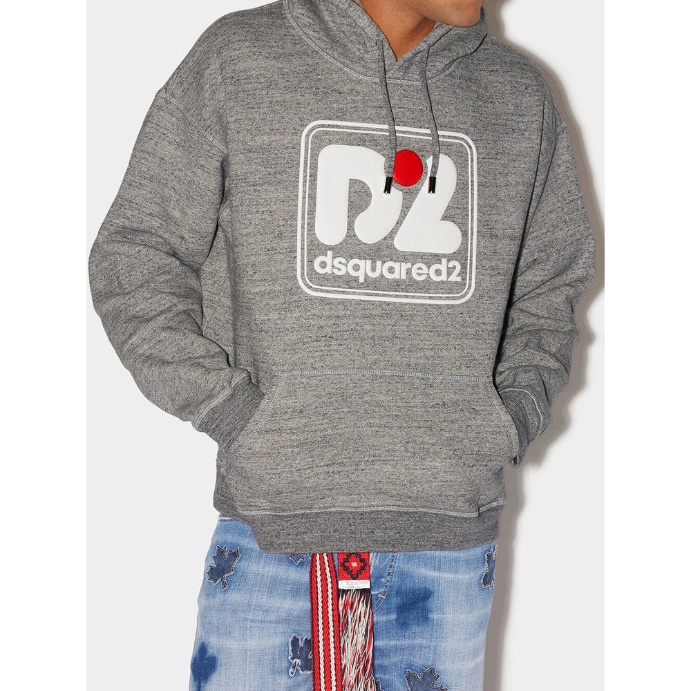 Dsquared² Grå Bomulls Hoodie