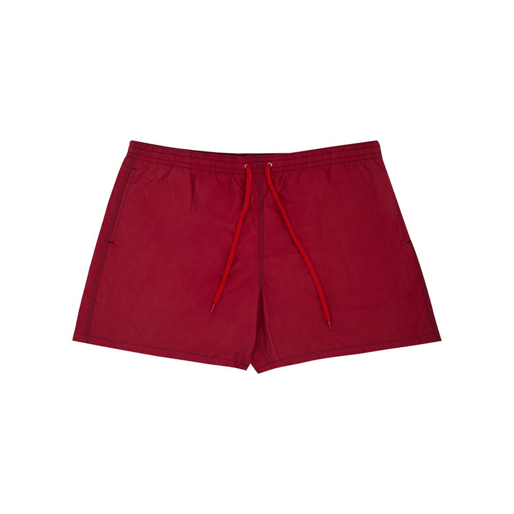 Röda badkläder i polyester