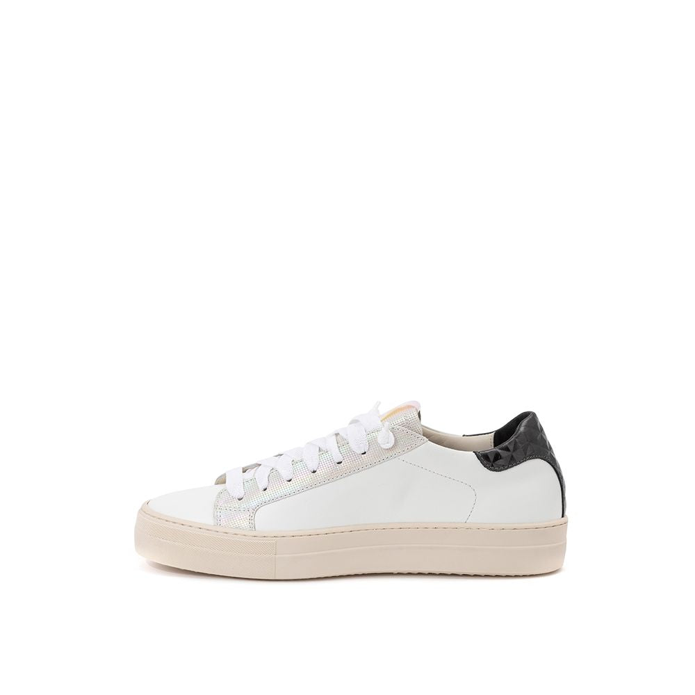 P448 Förhöj ditt sneaker-spel med helvita italienska läderskor