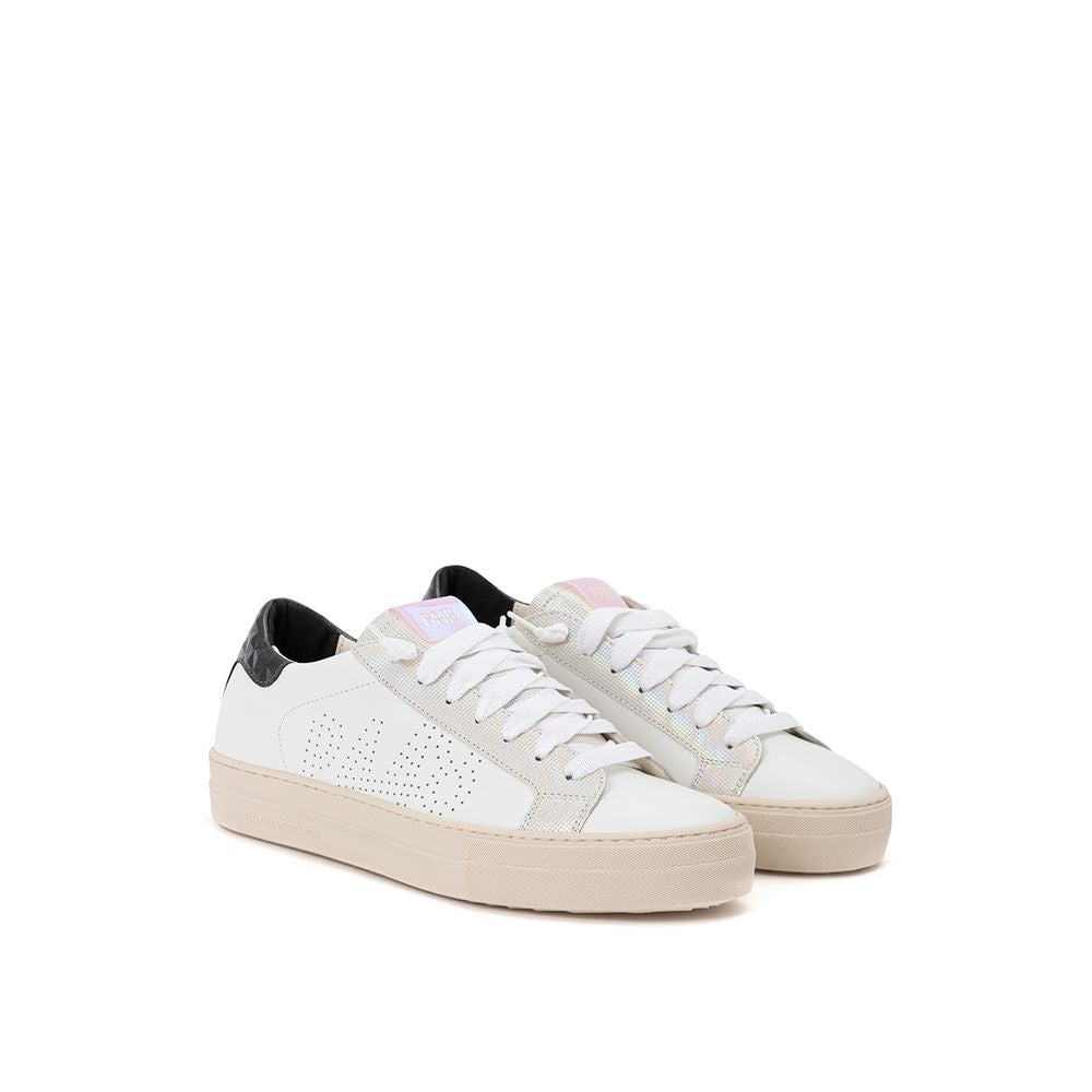 P448 Förhöj ditt sneaker-spel med helvita italienska läderskor