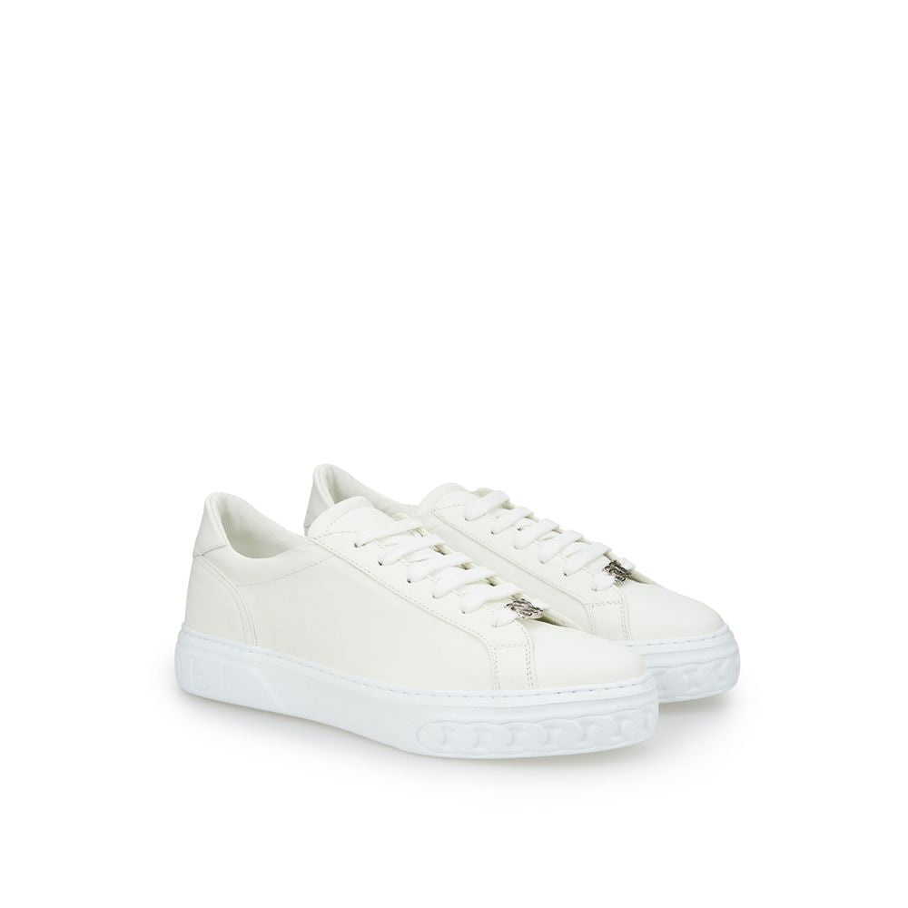 Casadei Snygga Vita Lädersneakers