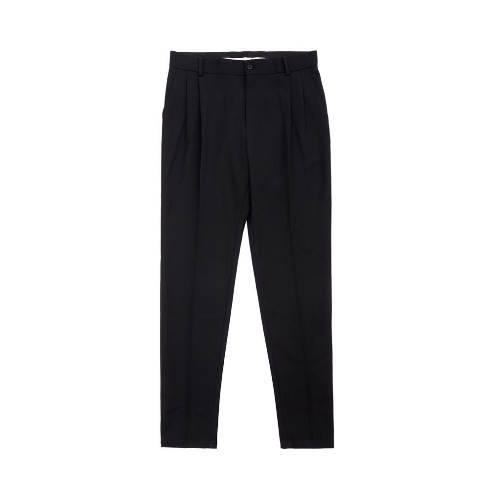 Dolce & Gabbana Eleganta Polyester Svarta Byxor för Herr