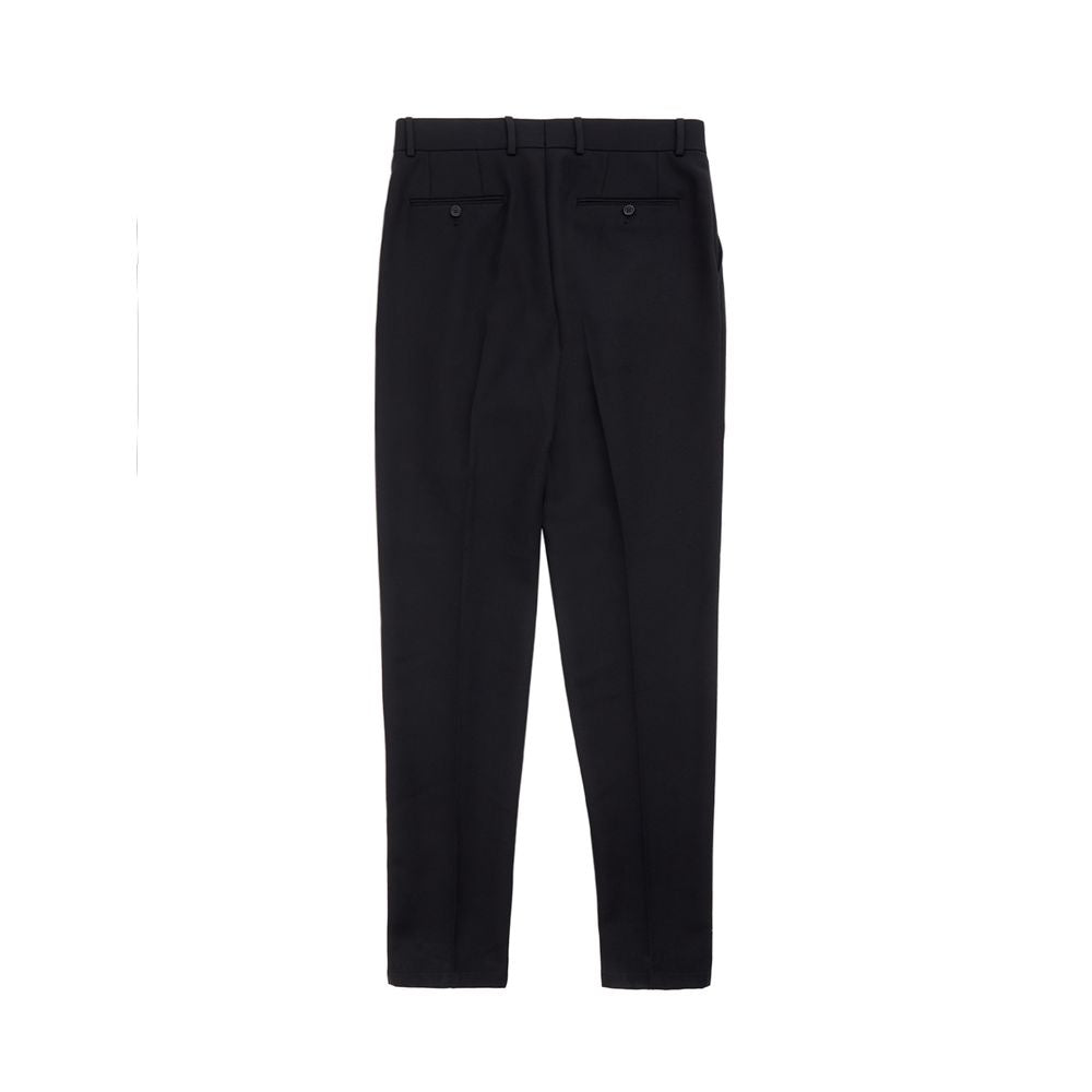 Dolce & Gabbana Eleganta Polyester Svarta Byxor för Herr