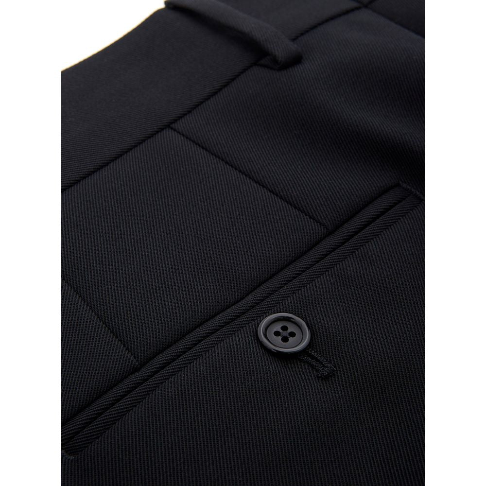 Dolce & Gabbana Eleganta Polyester Svarta Byxor för Herr