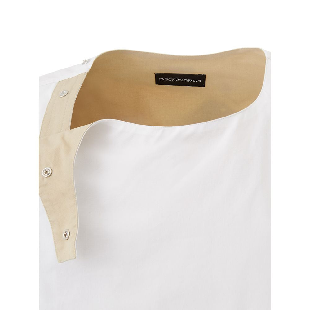 Vit bomulls-T-shirt