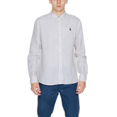 US POLO ASSN. Beige linneskjorta