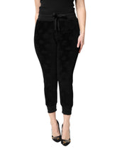 Dolce & Gabbana Black All-Over DG Logo Print Jogger Pants