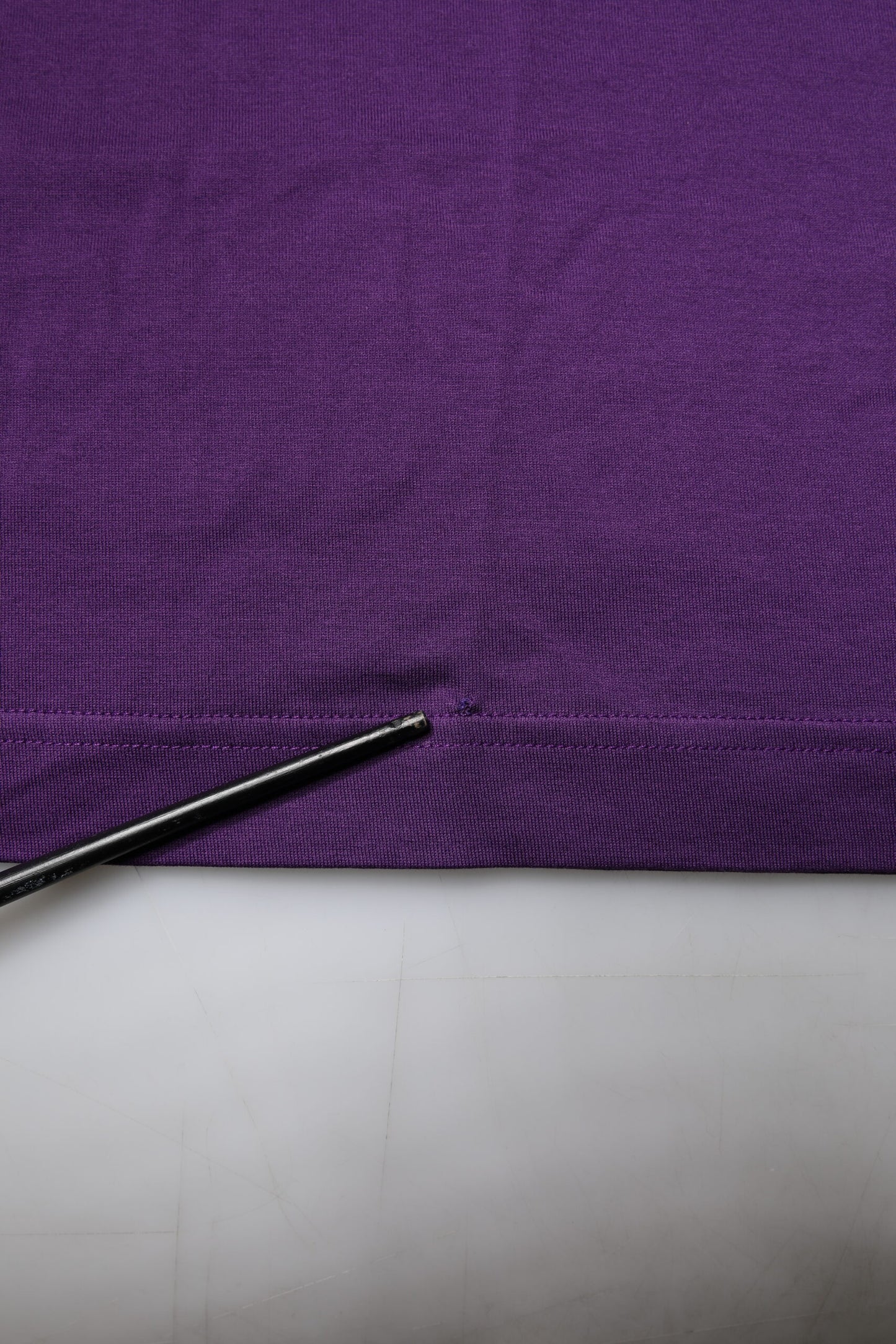 Dolce & Gabbana Violett bomulls-t-shirt med rund hals och korta ärmar
