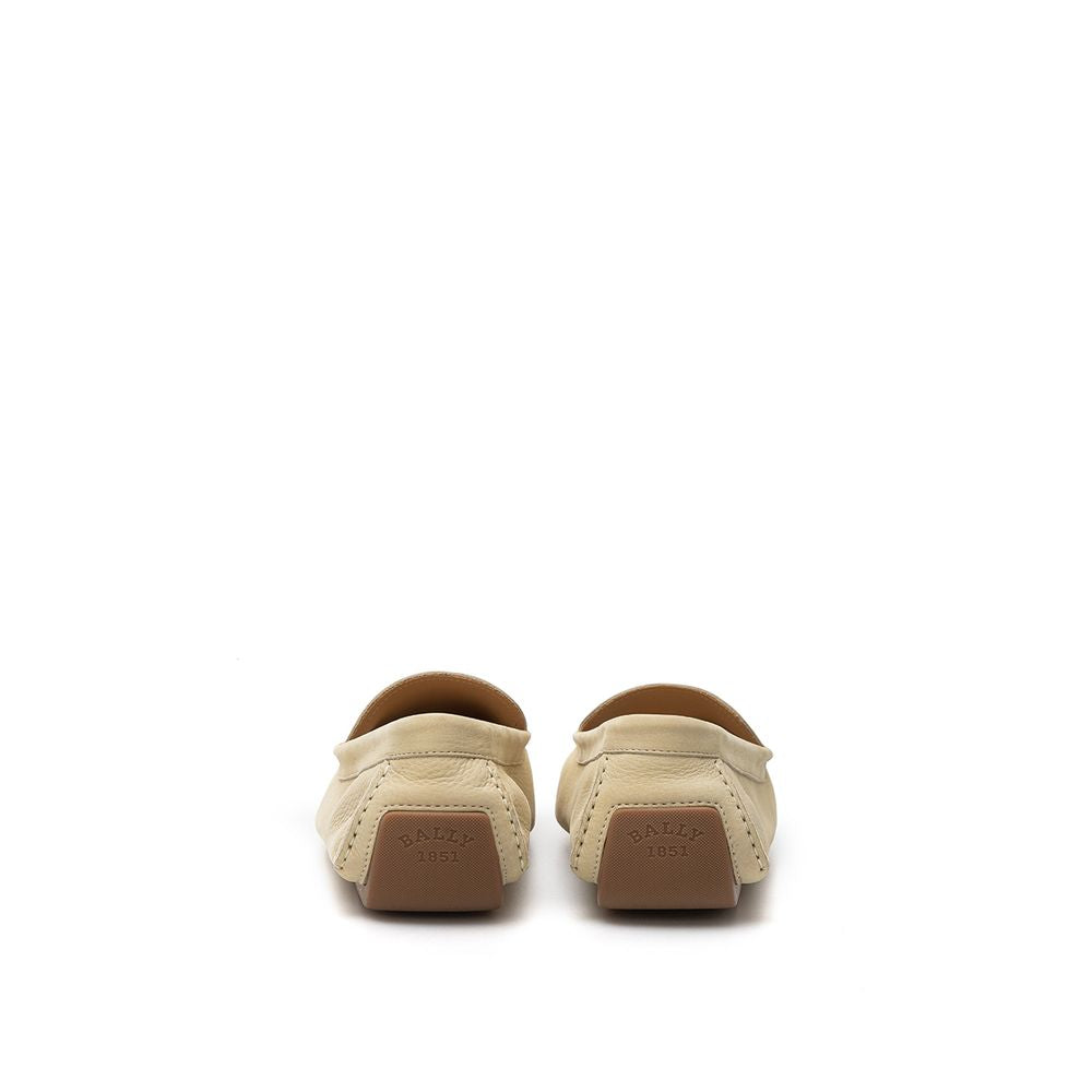 Bally Beige Lädermockasin